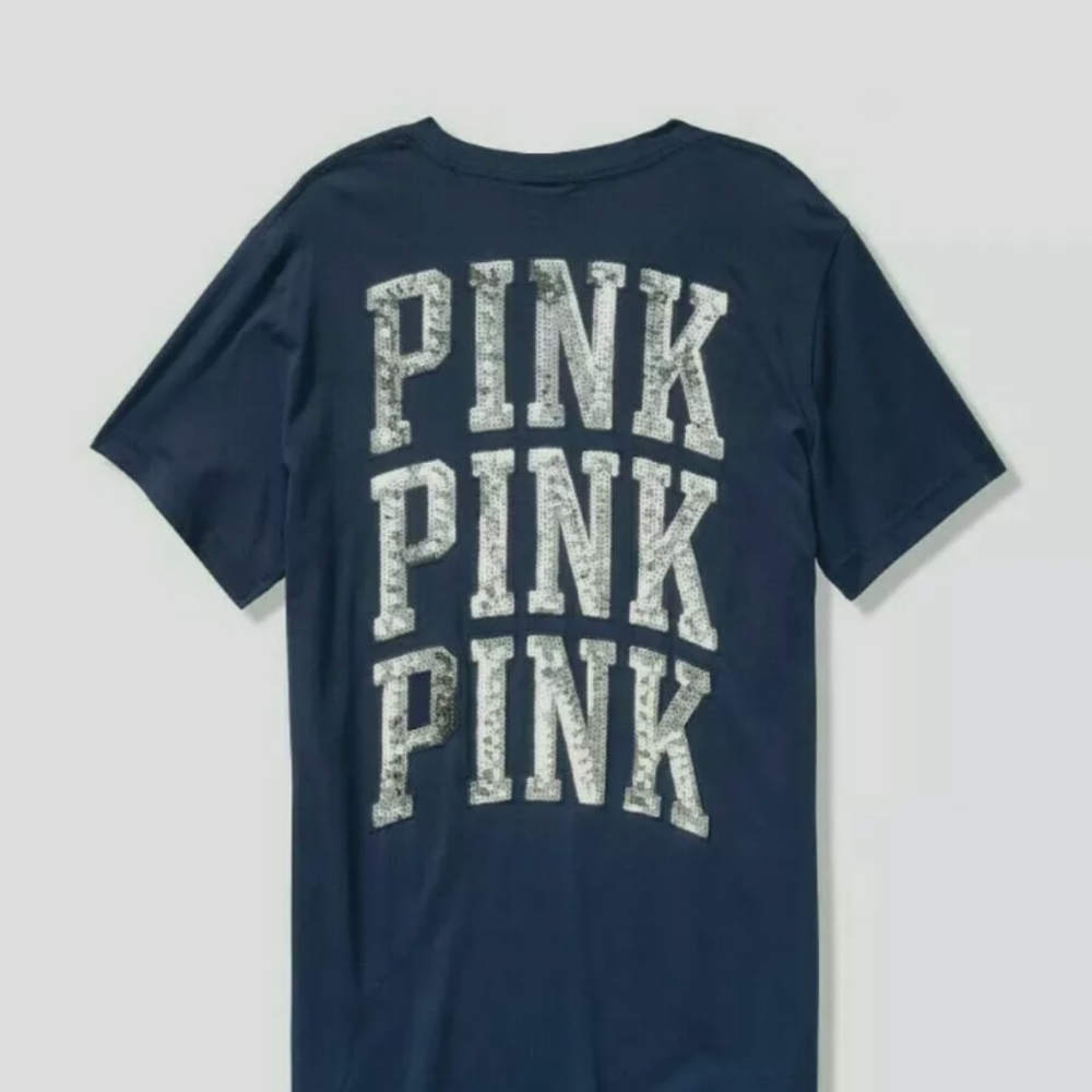 Pink Victorias secret Blue Bling T-shirt (ISO) M,L
